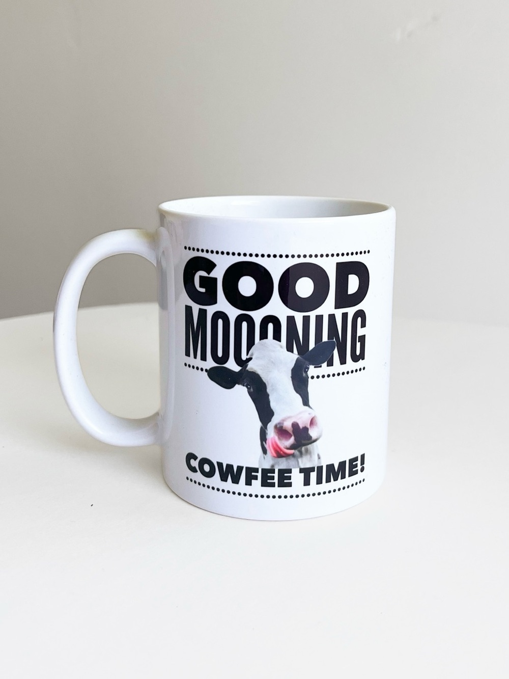 Good Morning Funny Cow Mug Coffee Time